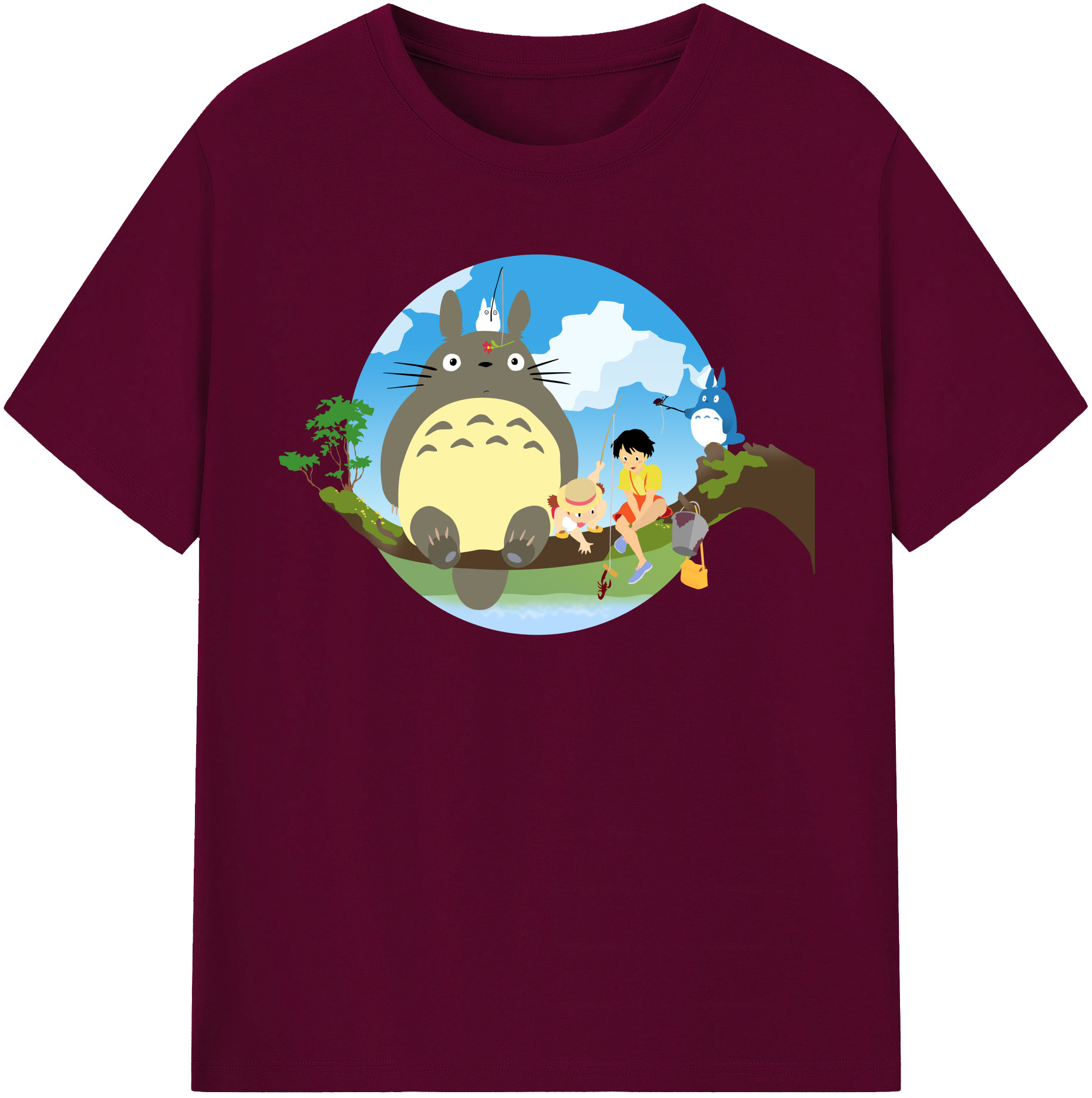 （画像用） となりのトトロ 草壁メイ 草壁サツキ My Neighbor Totoro Satsuki Kusakabe Mei Kusakabe レディースカジュアルプリントTシャツ（綿100％）